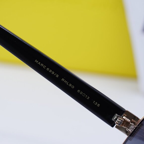 Marc Jacobs MARC 699/S 0RHL 9O Aviator Sunglasses - Gold Black\Grey Gradient - Picture 6 of 10